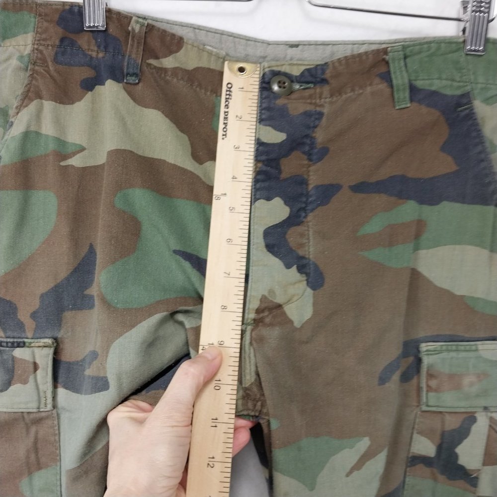 Military Pants Mens 33x30 Cargo Camouflage M81 Woodland Army Green Brown Relaxed - Picture 6 of 16